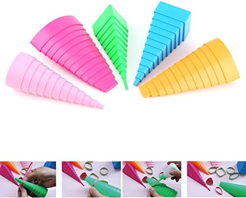 Paper Quilling Board, Quilling Tools Mixed Color 5 Shapes Buddy Paper Craft Tool DIY Quilled Creation Quilling Kits for Adults Beginner - Image 4