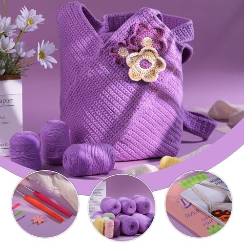Pnytty Crochet Tote Bag Kit for Beginners, Crochet Starter Kit for Adults - Image 4