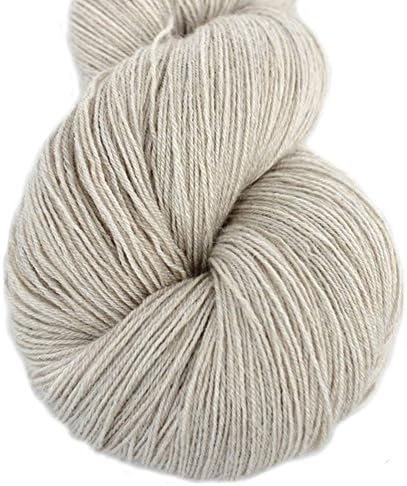 Lotus Yarns Lace Weight 1 Skein Cashmere Knitting Yarn Comfortable Soft Crochet Yarn Great for Baby Garments, Scarves, Hats, and Craft Projects (Ivory) by LotusYarns