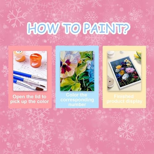 Flowers Paint by Numbers Kit for Adults 16x20 Inch Frameless Wildflowers - Image 7