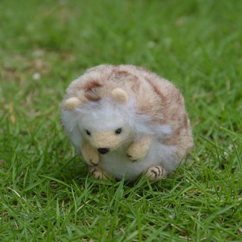 Hedgehog Needle Felting Kit for Beginners Easy Steps to Make with Everything, Christmas for Mom, Grandma - Image 4