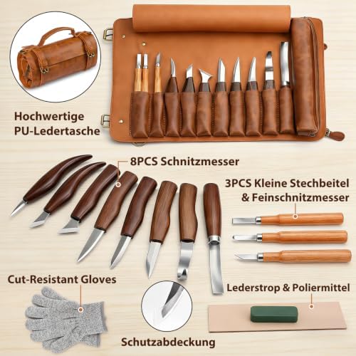 Tekchic Wood Carving Kit Deluxe-Whittling Knife, Wood Carving Knife Set - Image 4