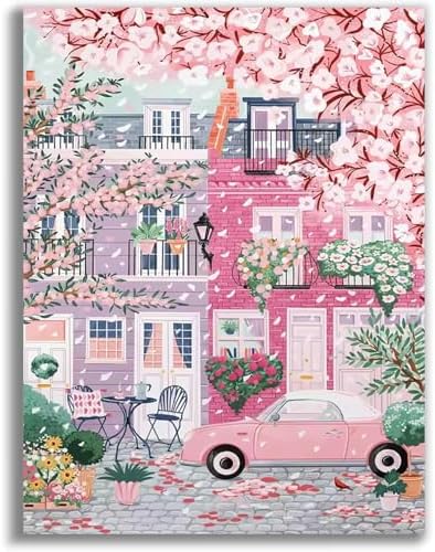 TCDZMYGS Stamped Cross Stitch Kits for Beginners-City Landscape,12x16in by TCDZMYGS