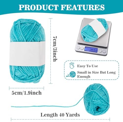 MAQIHAN 15x20g Acrylic Yarn for Crocheting - Soft Knitting Yarn for Crafts - Image 7