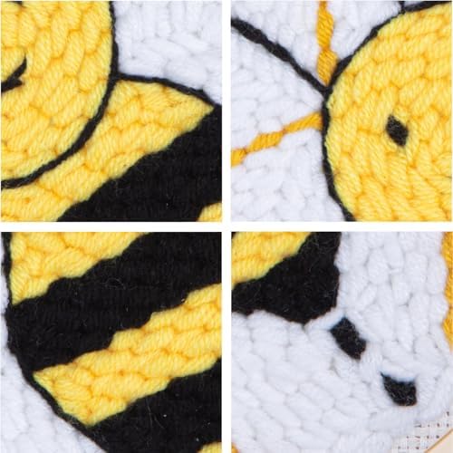 Louise Maelys Punch Needle Kit for Beginners with Bee Pattern DIY Craft - Image 4
