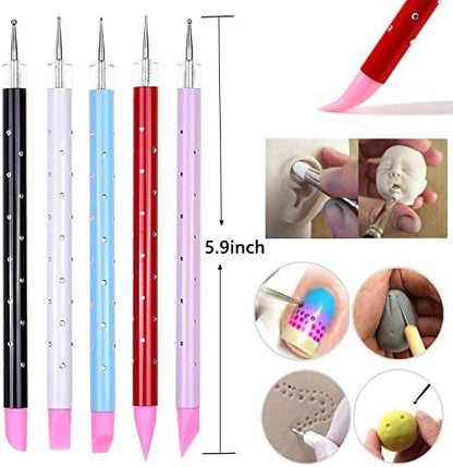 Polymer Clay Tools,25Pcs Pottery Sculpting Tools Set with Plastic Case for Ceramic Modeling Carving Beginners Expert Crafts Club, Dotting,Hobbyists, Artists - Image 4