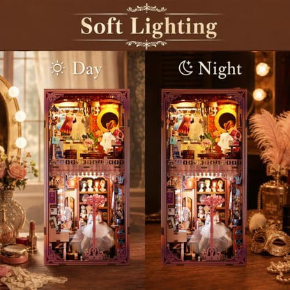 fifijoy DIY Book Nook Kit Theatre Dressing Room with White Light - Image 5