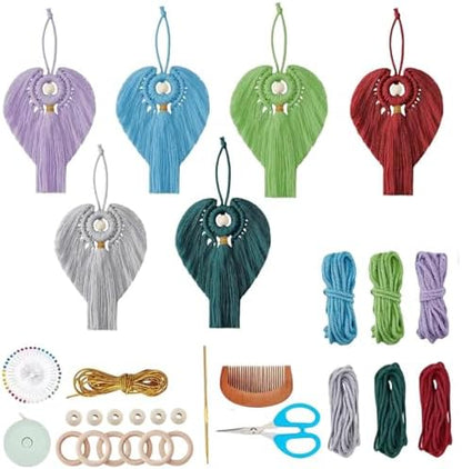 Jorzer Macrame Kit, Christmas DIY Macrame Kits with Instructions Boho Angel Decor Hanging Ornament Adults Craft for Beginners Gifts. by Unknown