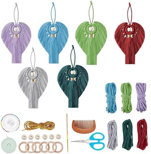 Jorzer Macrame Kit, Christmas DIY Macrame Kits with Instructions Boho Angel Decor Hanging Ornament Adults Craft for Beginners Gifts. by Unknown