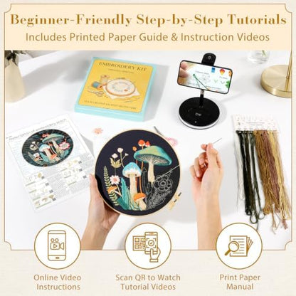 MoKo Embroidery Kits for Adults or Kids, Cross Stitch Kits for Beginners - Image 3