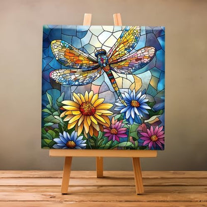Natuyalo Dragonfly Paint by Number for Adults Beginners, Abstract DIY Paint by Numbers Kits for Adults with Frame, Animals Acrylic Painting Kit on Canvas for Wall Decor 12x12 Inch - Image 2