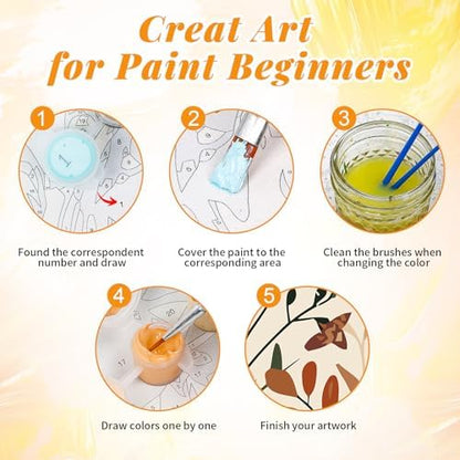 4 Pack Framed Paint by Numbers Kit for Adults, Christian, 8 x 12 Inch - Image 6