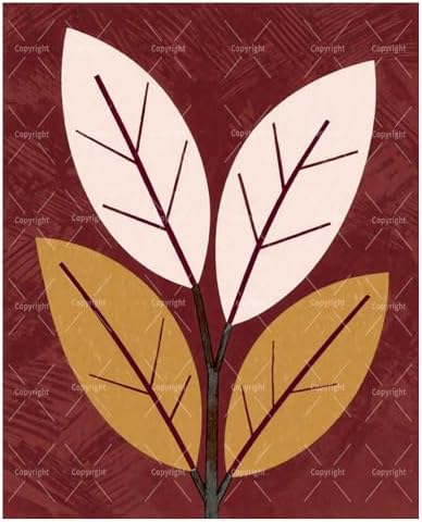 Botanical Paint By Numbers Kit For Adults - Diy Minimal Leaf Shapes Painting On Canvas 16X20 In, Acrylic Paint Set, Suitable For Beginners, Wall Art Decor Art For Home Decoration Or Gifts, Unframed by Unknown