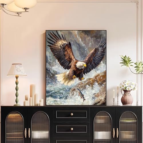 XTCIXAL Paint by Numbers Kit for Adults, Eagle, 16X20 Inch - Image 3