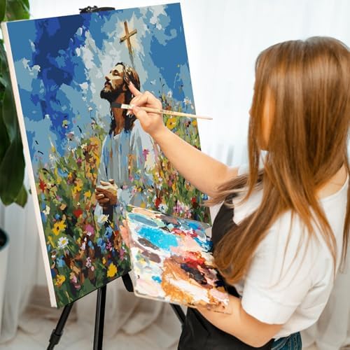 Paint by Numbers Kit for Adults, Jesus Praying Number Painting, 16x20 Inch - Image 6