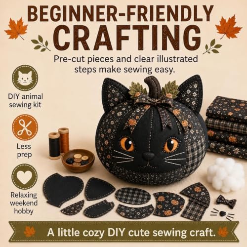 DIY Animal Pumpkin Fabric Sewing Kit (#F) - Image 3