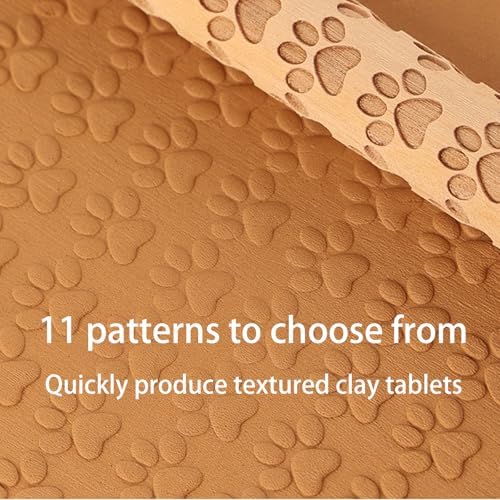 11-Pc Wood Texture Roller Set – Embossed Pattern Clay Rolling Pins & Carved Stamps for Handbuilding Pottery DIY Art Crafts (11 Wooden Texture Sticks) - Image 5