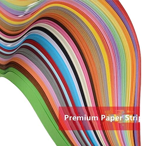 ODETOJOY White Quilling Paper Strips 7mm Crafts 1/4" Off White Cream Paper Quilling Set for Beginners Card Making Scrapbooking-180pcs, 54cm (36 Colors) - Image 3