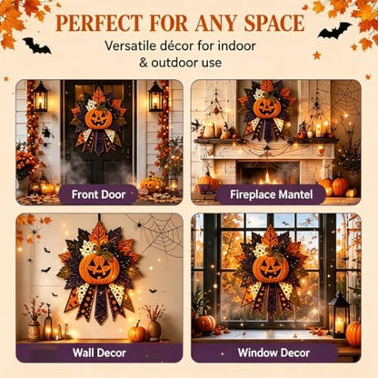 2026 New DIY Quilted Halloween Pumpkin Door Hanger Kit，#D - Image 5