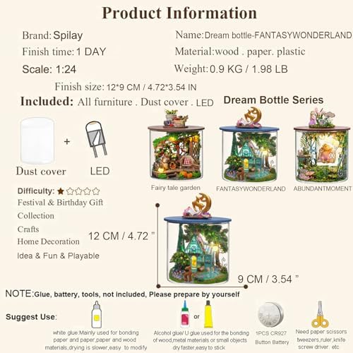 Spilay DIY Miniature House Kit for Adults, Miniature Dollhouse Kit - Image 4