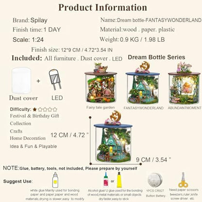 Spilay DIY Miniature House Kit for Adults, Miniature Dollhouse Kit - Image 4