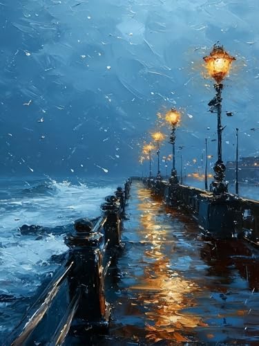 XSJDBYYQ Paint by Numbers Kit for Adults Beginner,Harbor Oil Painting Kit Adult Paint by Number Kits on Canvas, Paint by Easy Acrylic Painting Home Wall Decor 12x16 Inch by Unknown