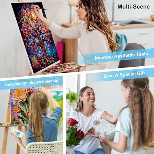 Paint by Numbers Kit for Adults, Sunflower DIY Acrylic Canvas Painting Set - Image 7