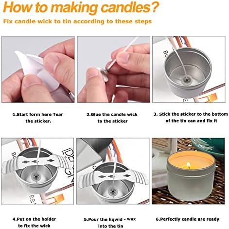 BBAXI Candle Making Kit with Melting Pouring Pot&Beeswax&5pcs Candle Tins - Image 6