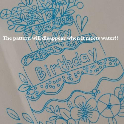 Esffaci Embroidery Starter Kit for Adult Beginner with Birthday Cake Candle Flower Pattern Hand Embroidery Set with Cloth Hoop Needle Threader Floss and Instruction - Image 5