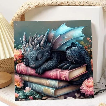 Dragon Paint by Numbers Kit for Adults Beginner, Paint by Numbers 10x10 in - Image 2