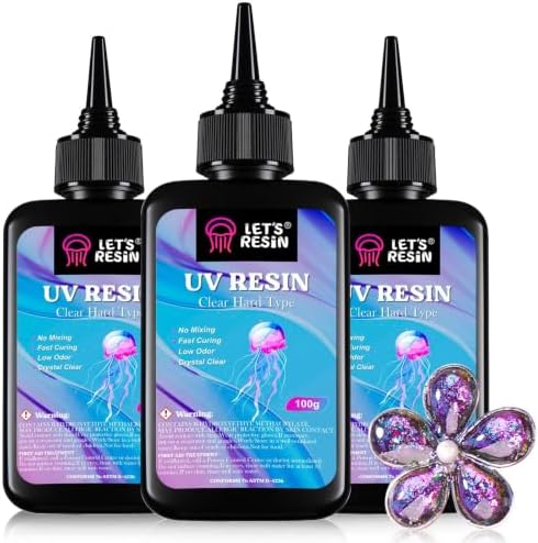 LET'S RESIN UV Resin, 300g Hard Resin Kit for Craft, Casting, Silicone Mold by LETSRESIN