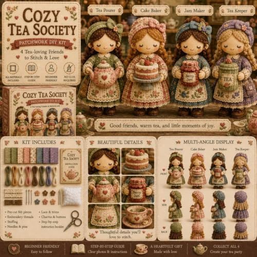 Forest Patchwork DIY Kit Series Beginner Sewing Craft Kit, #A - Image 5