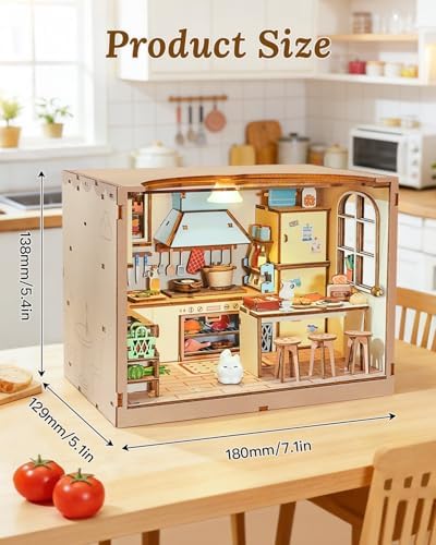 DIY Dollhouse Miniature House Kit 1:20 Scale Kictchen with LED Light - Image 2