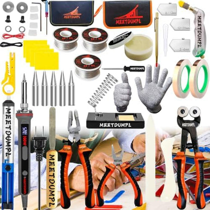 Stained Glass Kit，Stained Glass Supplies，Stained Glass Kits for Adults，with 100W Soldering Iron Kit,2mm 60/40 solder wire，Glass Cutter Tool Kit,for Stained Glass Making.(1) by Focusingonmakingheatpresse