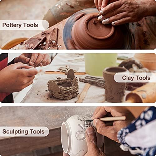 Nozomy Clay Tools,12PCS Pottery Clay Sculpting Tool Set - Image 5
