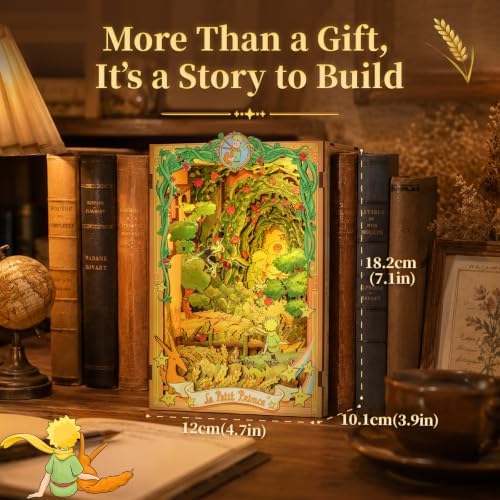 CUTEBEE The Little Prince Book Nook Kit DIY Miniature House - Image 2