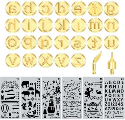 Wood Burning Tips Letters Uppercase Alphabet Branding and Personalization Set for Wood and Other Surfaces by Wooden Letters (coppery) by Ryoma