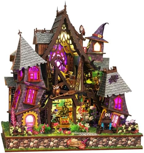 Roroom DIY Miniature House Kit, Whimsical Haunted Castle Dollhouse Kit by Roroom