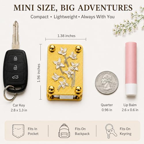 Rumexeng Flower Press Keychain, Portable Botanical Preservation Kit, Bluets - Image 4