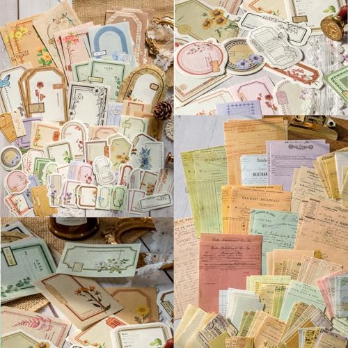 460 Sheets Vintage Scrapbook Papers Journaling Scrapbooking Supplies Kit junk journal supplies Decorative Craft Paper for Planner, Bullet Journal Collage Card Embellishment Retro Crafts - Image 6