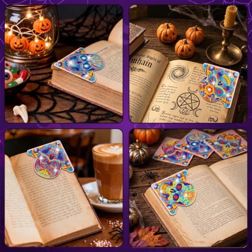 WIVICO 4Pcs Diamond Painting Bookmarks, Diamond Pearl Art Kits for Adults - Image 5