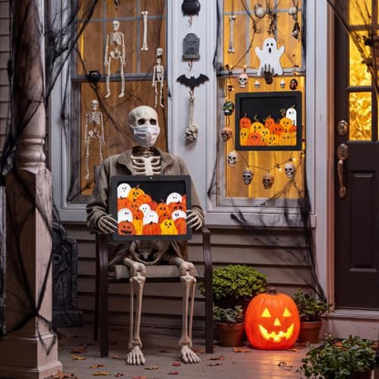 Weysat 4 Pcs Large Wood Halloween Frames - Image 7