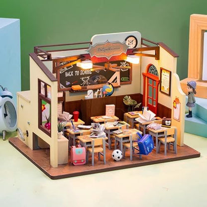 Miniature House Kit, DIY Dollhouse Kit w/LED Lights for Adults - Image 6