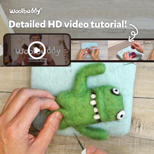 Woolbuddy Needle Felting Starter Kit (Saguaro) for Adults with Tool & Guide - Image 6