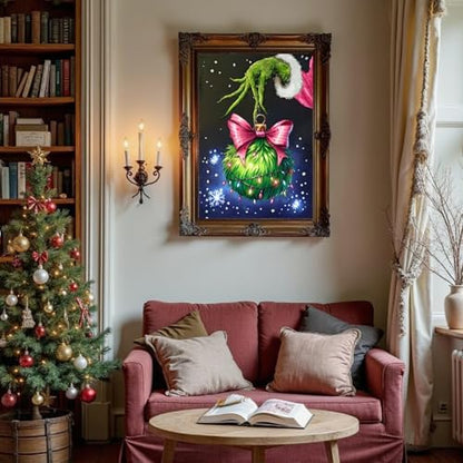 Christmas Paint by Numbers Kit for Adults,Winter Painting by Numbers,DIY Acrylic Paint Kit for Adults Beginners Without Frame,Easy Christmas Adult Paint by Number Kits on Canvas for Decor 16x20inch - Image 6