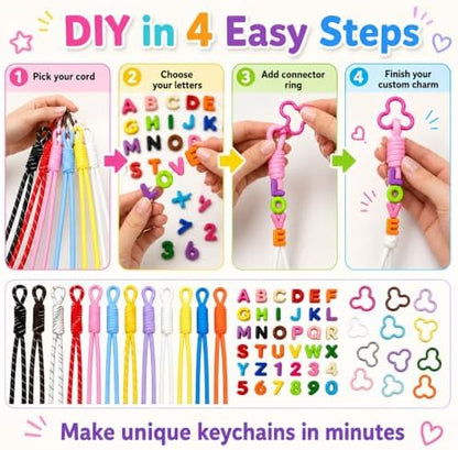36Pcs Large Letter Beads Kit, Paracord Keychain Bag Charms - Image 4