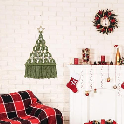 Christmas Tree Macrame DIY Kit Boho Style Handmade DIY Kit Decor Ornament - Image 3