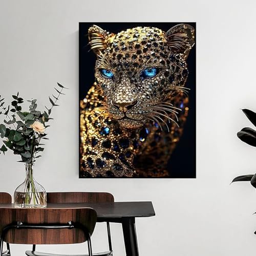 Xylogist Black Cheetah Diamond Art Kits for Adults 12 x 16 Inch - Image 4