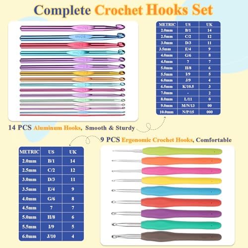 Aeelike Crochet Kit for Beginners Adults, Complete Yarn Kit, Navy - Image 4