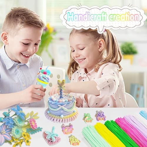 AHAMETON 720Pcs Multi-Color Pipe Cleaners Flower Kit,Chenille Stems Craft - Image 3
